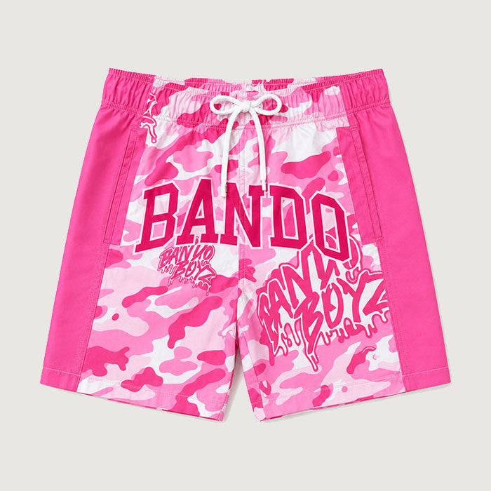 PINK BANDO CAMOUFLAGE SWIMSUIT