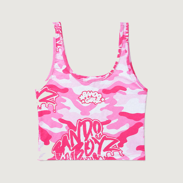 PINK BANDO CAMOUFLAGE TOP