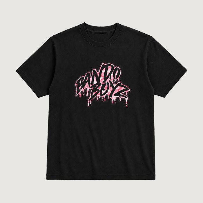 PINK CAMOUFLAGE LOGO T-SHIRT
