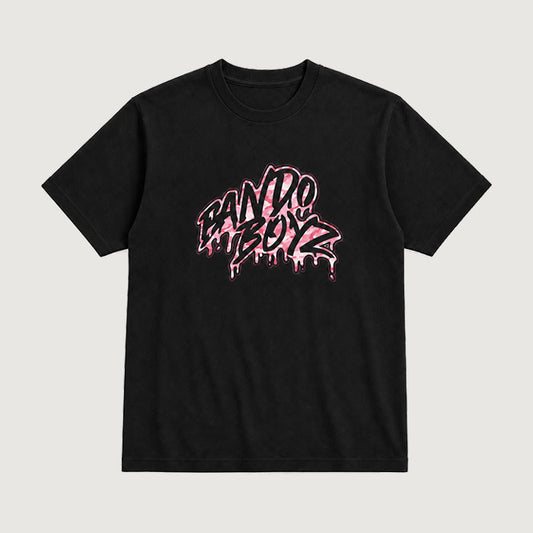 PINK CAMOUFLAGE LOGO T-SHIRT