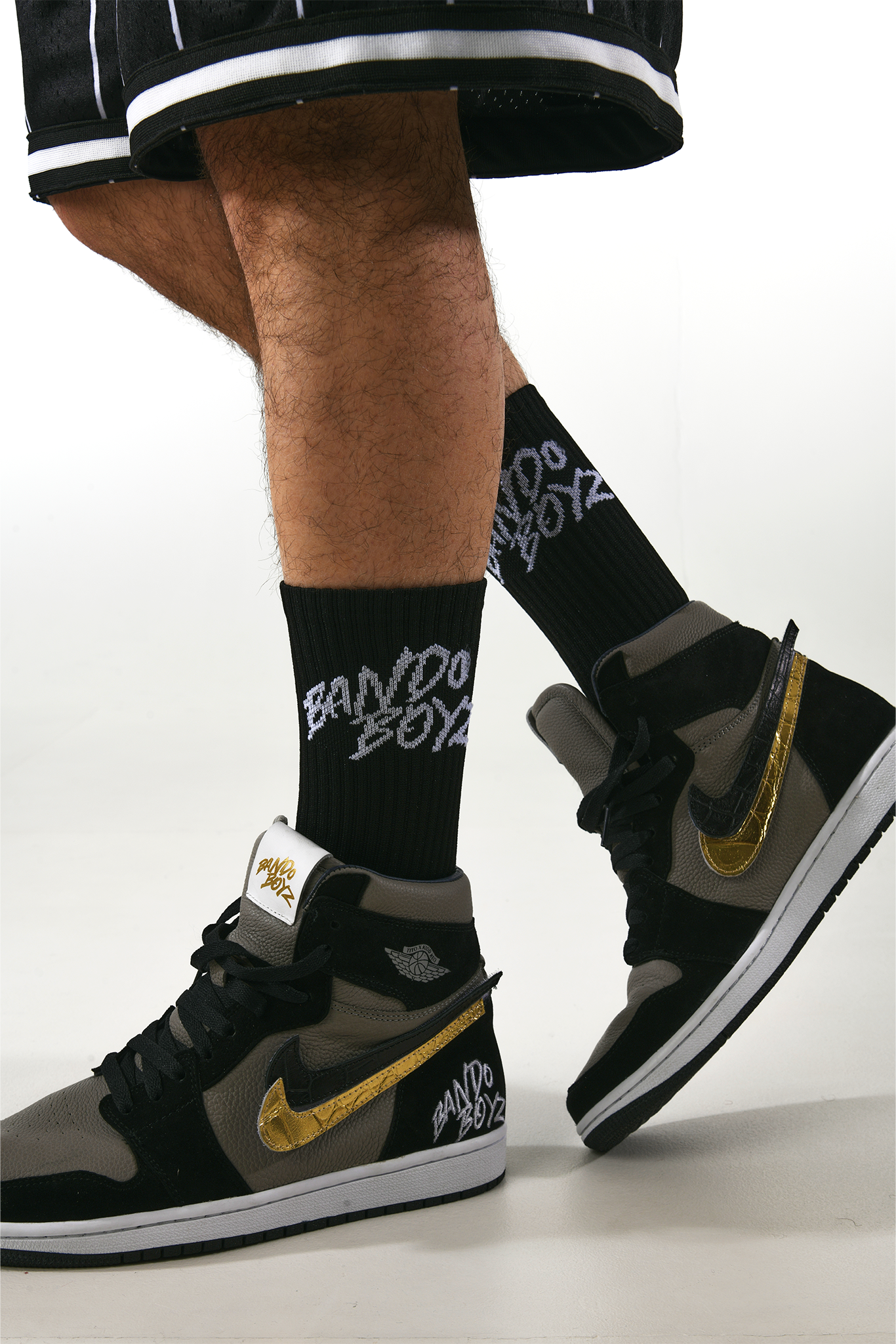 "Bando Boyz" Black Socks